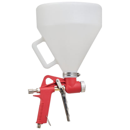 Air Texture Spray Gun, 4.5L Air Hopper Spray Gun, Professional Drywall Texture Painting Sprayer with 3 Nozzles (3.5mm, 6mm, 8mm) for Popcorn, Knockdown, Orange Peel Textures