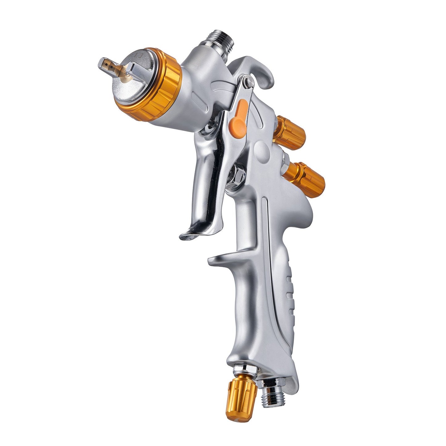 HVLP Air Spray Gun, Gravity Feed Paint Sprayer Gun with 3 Nozzles (1.3/1.4/1.7mm), 600ml Capacity Auto Paint Sprayer with Air Regulator for Automotive Primers, Clear Coats & Topcoats