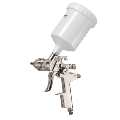 LVLP Air Spray Gun, Gravity Feed Paint Sprayer Gun with 3 Nozzles (1.3/1.4/1.7mm), 600ml Capacity Automotive Paint Sprayer with Air Regulator for Furniture, Car Painting, Home Improvement