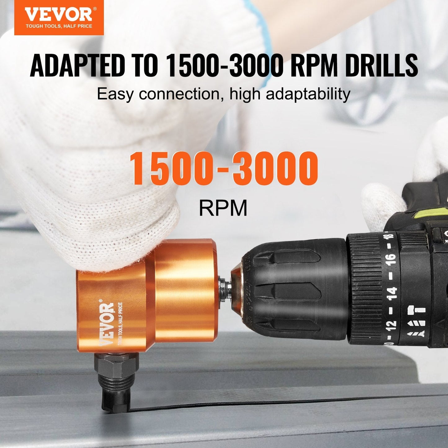 Double Head Metal Nibbler Cutter Drill Attachment, 1.6 mm Cut, 0.98 kg