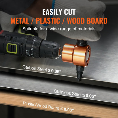 Double Head Metal Nibbler Cutter Drill Attachment, 1.6 mm Cut, 0.98 kg