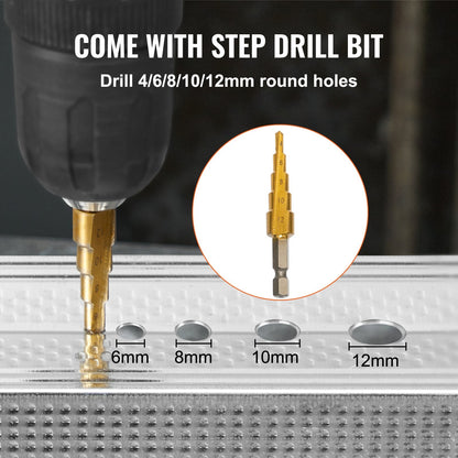 Double Head Metal Nibbler Cutter Drill Attachment, 1.6 mm Cut, 0.98 kg