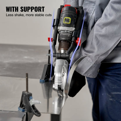 Metal Shears Drill Attachment with 360° Pivot Head for Various Metal Sheets