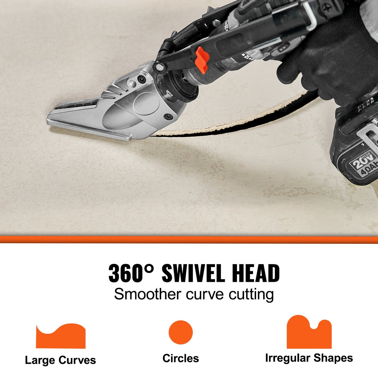 VEVOR Board Cutter Drill Attachment, Board Shears Attachment with 360 Degree Pivoting