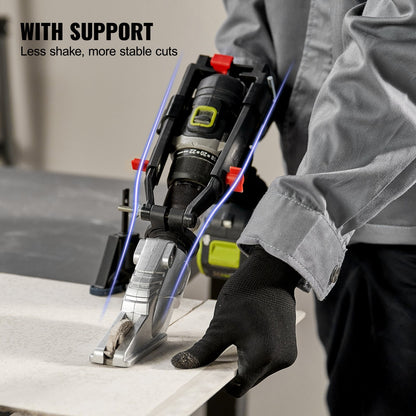 360° Pivot Board Cutter Attachment for Electric Drills, Cuts Fiber & Plasterboard