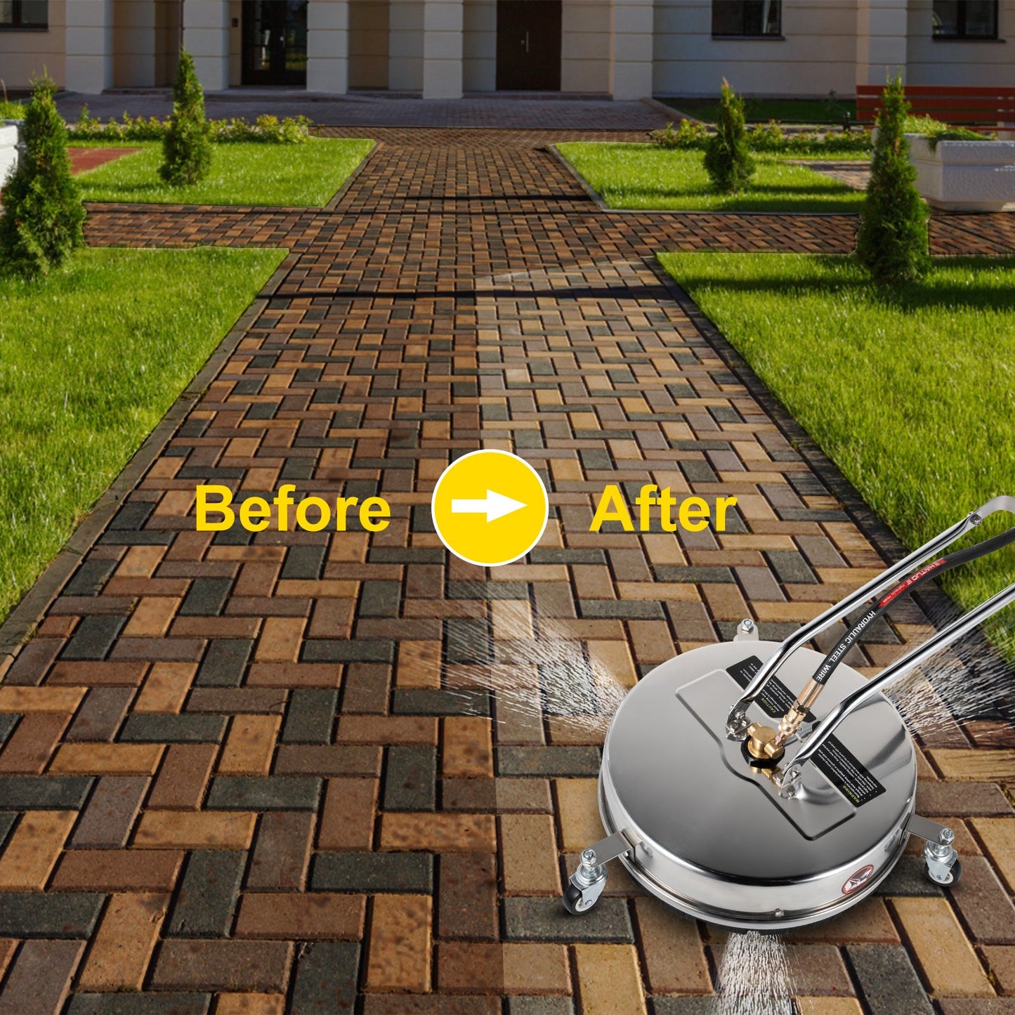 VEVOR Surface Cleaner, 4000 psi Pressure Surface Cleaner, 16" Pressure Washer Surface