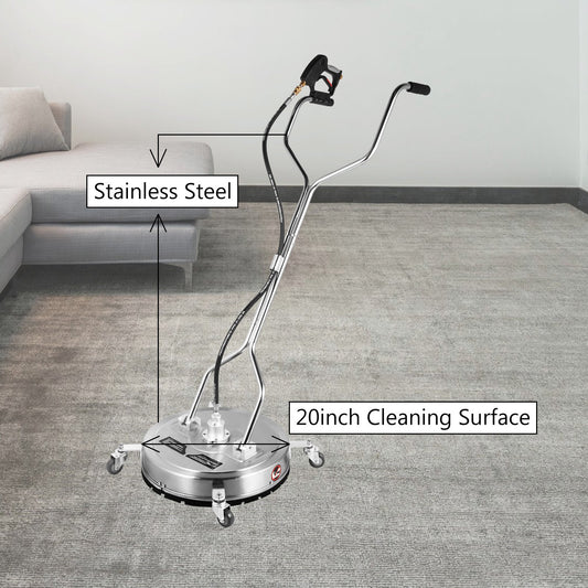 VEVOR Surface Cleaner 20 inch Flat Surface Cleaner for Pressure Washer 4000psi Pressure