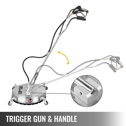 Professional 50 cm Surface Cleaner for Pressure Washer, 4000 PSI, 10.5 GPM