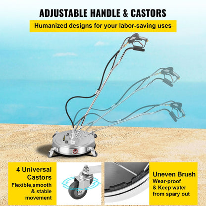 21" Surface Cleaner with 4000 PSI & Triple Nozzles for Pressure Washers