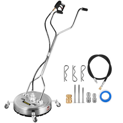 Pressure Washer Surface Cleaner, 0.58m, 4000 PSI, 3 Nozzles, Stainless Steel Frame