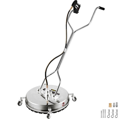 VEVOR Pressure Washer Surface Cleaner, 24'', Max. 4000 PSI by 2 Strong Nozzles for