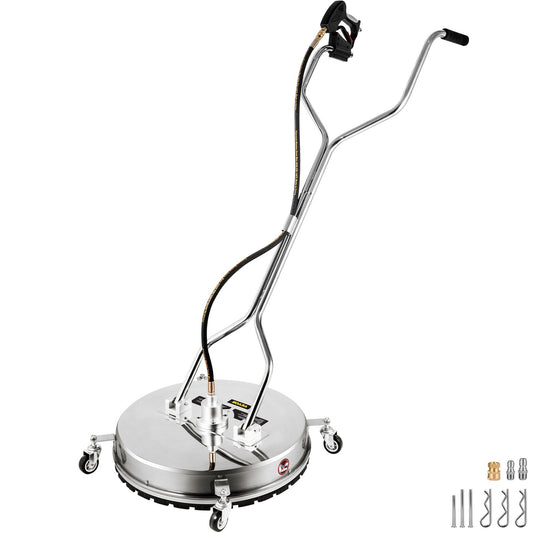 VEVOR Pressure Washer Surface Cleaner, 24'', Max. 4000 PSI by 2 Strong Nozzles for