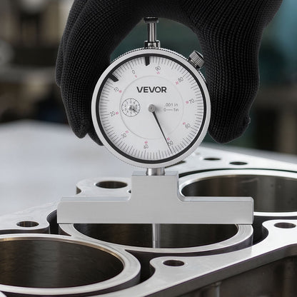 Depth Gauge, Depth Micrometer 0-22 in Measuring Range, 0.001 in Resolution, with 4 Anvils & 6 Standard Rods, Precision Easy to Read Mechanical Tool for Measuring Groove, Step, Hole