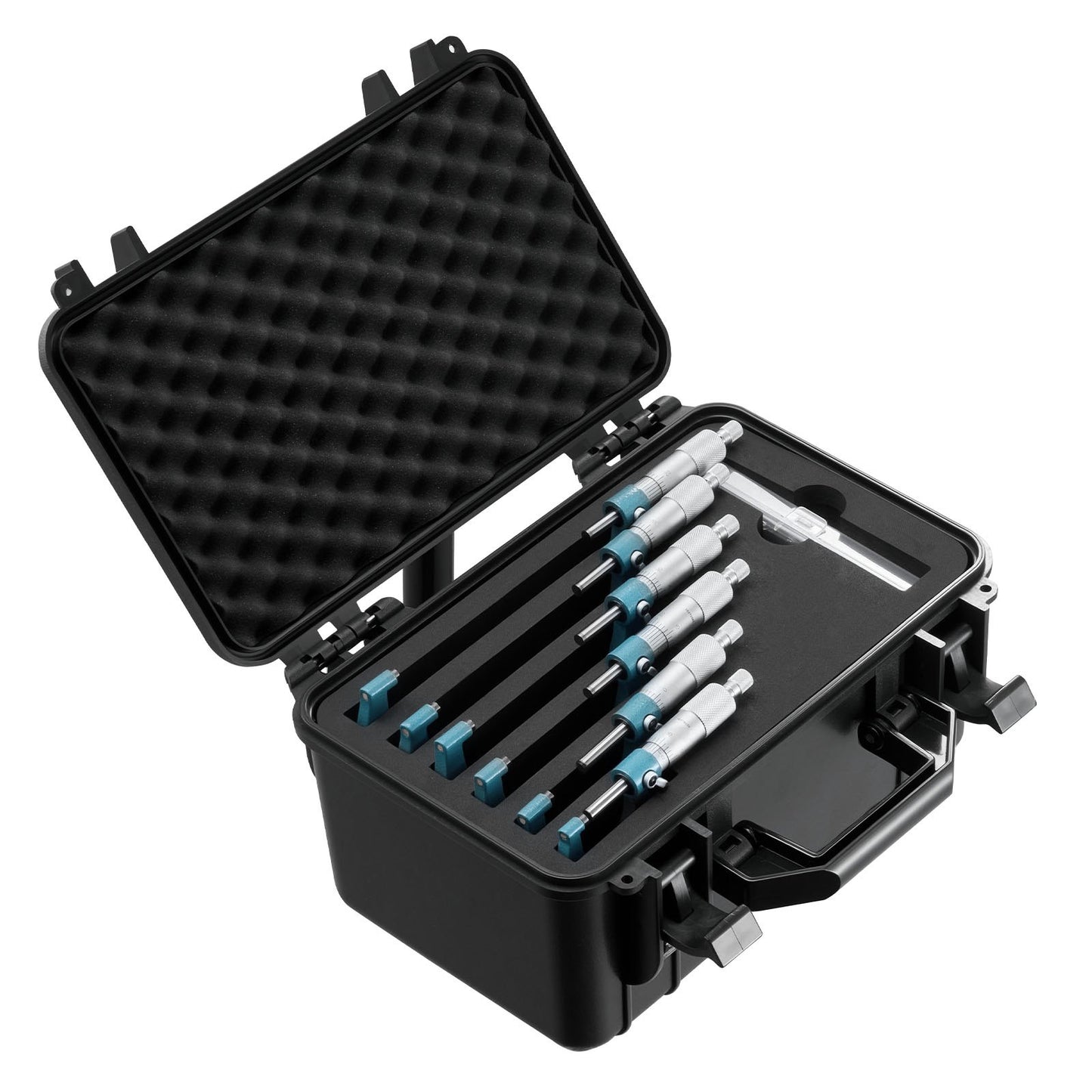6 PCS Micrometer Set, 0-1/1-2/2-3/3-4/4-5/5-6/in Machinist Outside Micrometer, Precision Accuracy, Professional Machinist Tools with Protective Case, for Metalworking Engineering