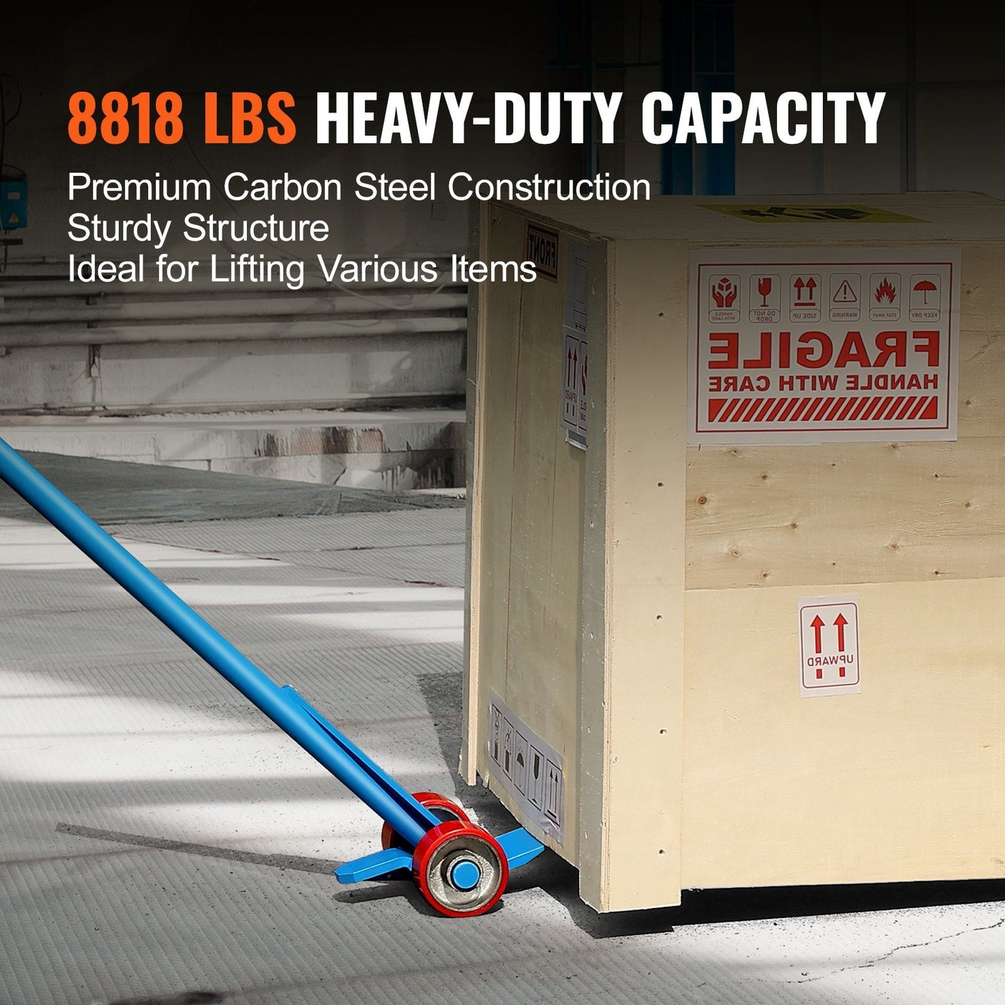 Heavy Duty Pallet Buster, 152 cm Handle, 4 Ton Capacity, Carbon Steel Tool