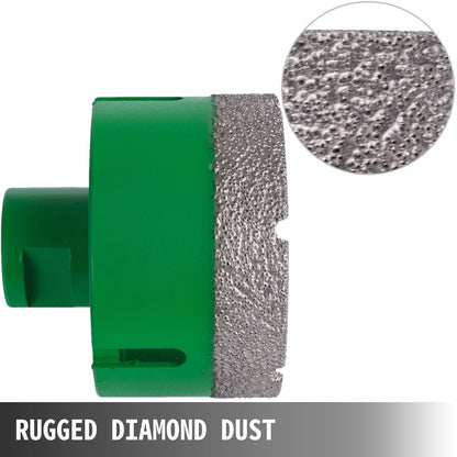 Diamond Hole Saw Set with Glass Drills, 6 Sizes (20-68mm), M14 Thread Compatible
