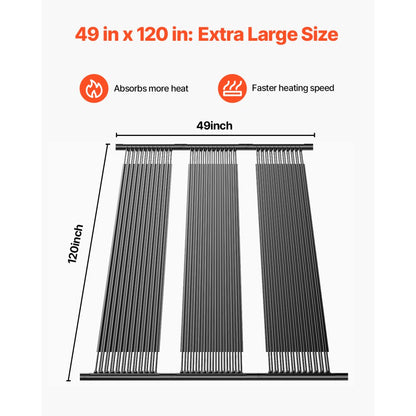 VEVOR Solar Pool Heater 1235 x 3100mm Aboveground & Inground Pool Heating System