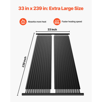 VEVOR Solar Pool Heater 850 x 6100 mm Aboveground Pool Heating System( 2 Panels)