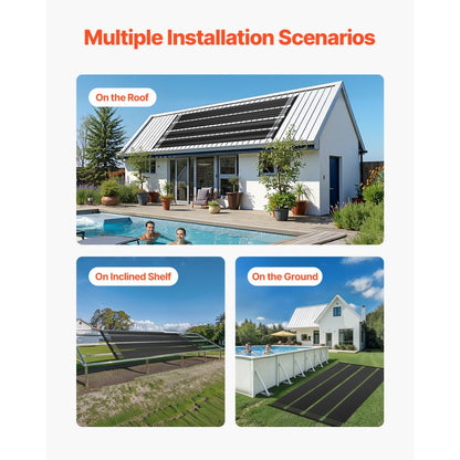 VEVOR Solar Pool Heater 850 x 6100 mm Aboveground Pool Heating System( 2 Panels)