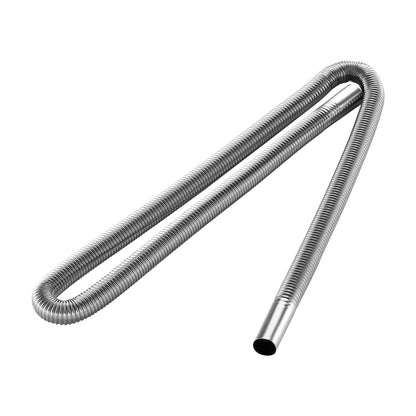 Exhaust Hose, 1490mm Stainless Steel Exhausts Hose, Diesel Heater Flexible Exhaust Pipe with 2 Hose Clamps, Exhausts Hoses Kit Diesel Heater Accessories for 2KW 5KW 8KW Diesels Heaters