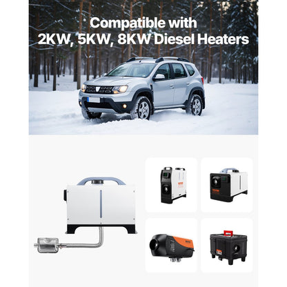 Exhaust Hose, 1980mm Stainless Steel Exhausts Hose, Diesel Heater Flexible Exhaust Pipe with 2 Hose Clamps, Exhausts Hoses Kit Diesel Heater Accessories for 2KW 5KW 8KW Diesels Heaters