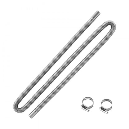 Exhaust Hose, 1980mm Stainless Steel Exhausts Hose, Diesel Heater Flexible Exhaust Pipe with 2 Hose Clamps, Exhausts Hoses Kit Diesel Heater Accessories for 2KW 5KW 8KW Diesels Heaters