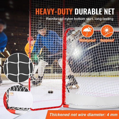 Steel Hockey Goal with Backstop & Targets for Outdoor Use, 3.1m x 1.8m