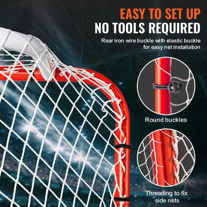 Steel Hockey Goal with Backstop & Targets for Outdoor Use, 3.1m x 1.8m