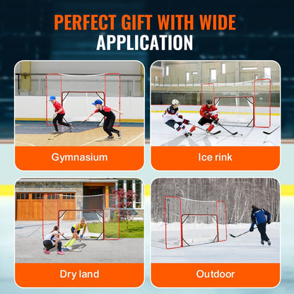Steel Hockey Goal with Backstop & Targets for Outdoor Use, 3.1m x 1.8m