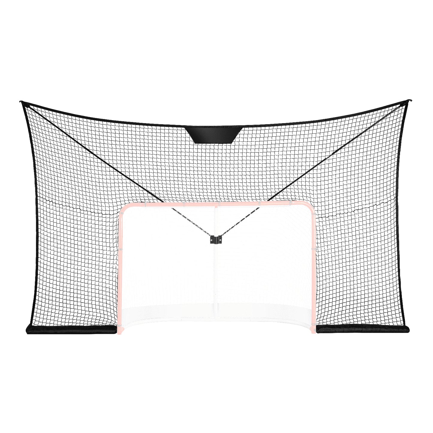 Outdoor Hockey Backstop Net with Target, 3.66x2.2m - Easy Setup & Durable Design