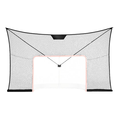 Outdoor Hockey Backstop Net with Target, 3.66x2.2m - Easy Setup & Durable Design