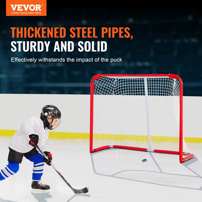 Youth Street Hockey Goal - Steel, Indoor/Outdoor, 1.37x1.12m, 6.25 kg