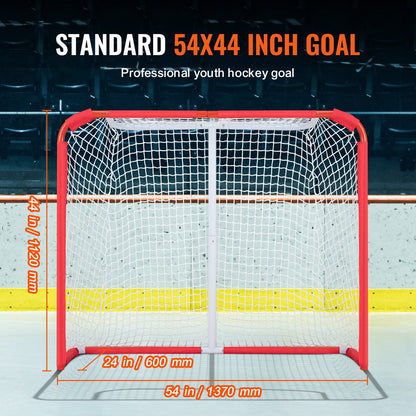 Youth Street Hockey Goal - Steel, Indoor/Outdoor, 1.37x1.12m, 6.25 kg