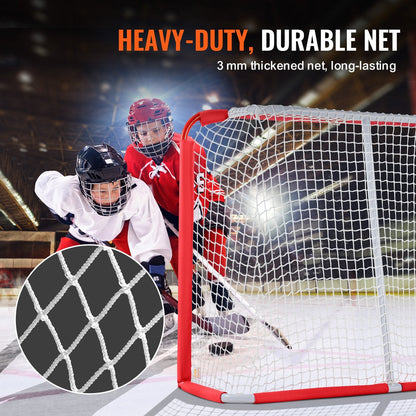 Youth Street Hockey Goal - Steel, Indoor/Outdoor, 1.37x1.12m, 6.25 kg