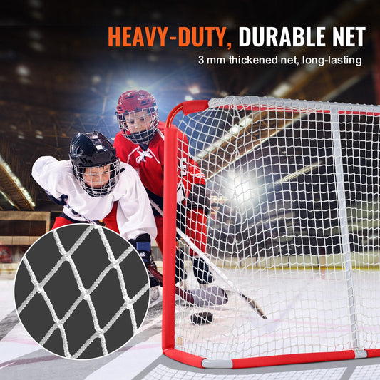 Youth Street Hockey Goal - Steel, Indoor/Outdoor, 1.37x1.12m, 6.25 kg