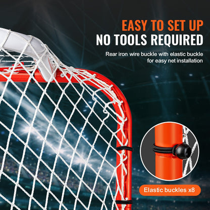 Steel Hockey Goal Set for Indoor & Outdoor Use, 1.83m x 1.22m, 11.2 kg