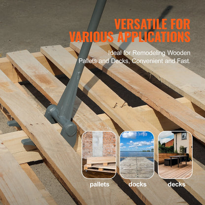 Heavy-Duty Carbon Steel Pallet Buster & Pry Bar, 907 kg Capacity, 1.27 m Handle