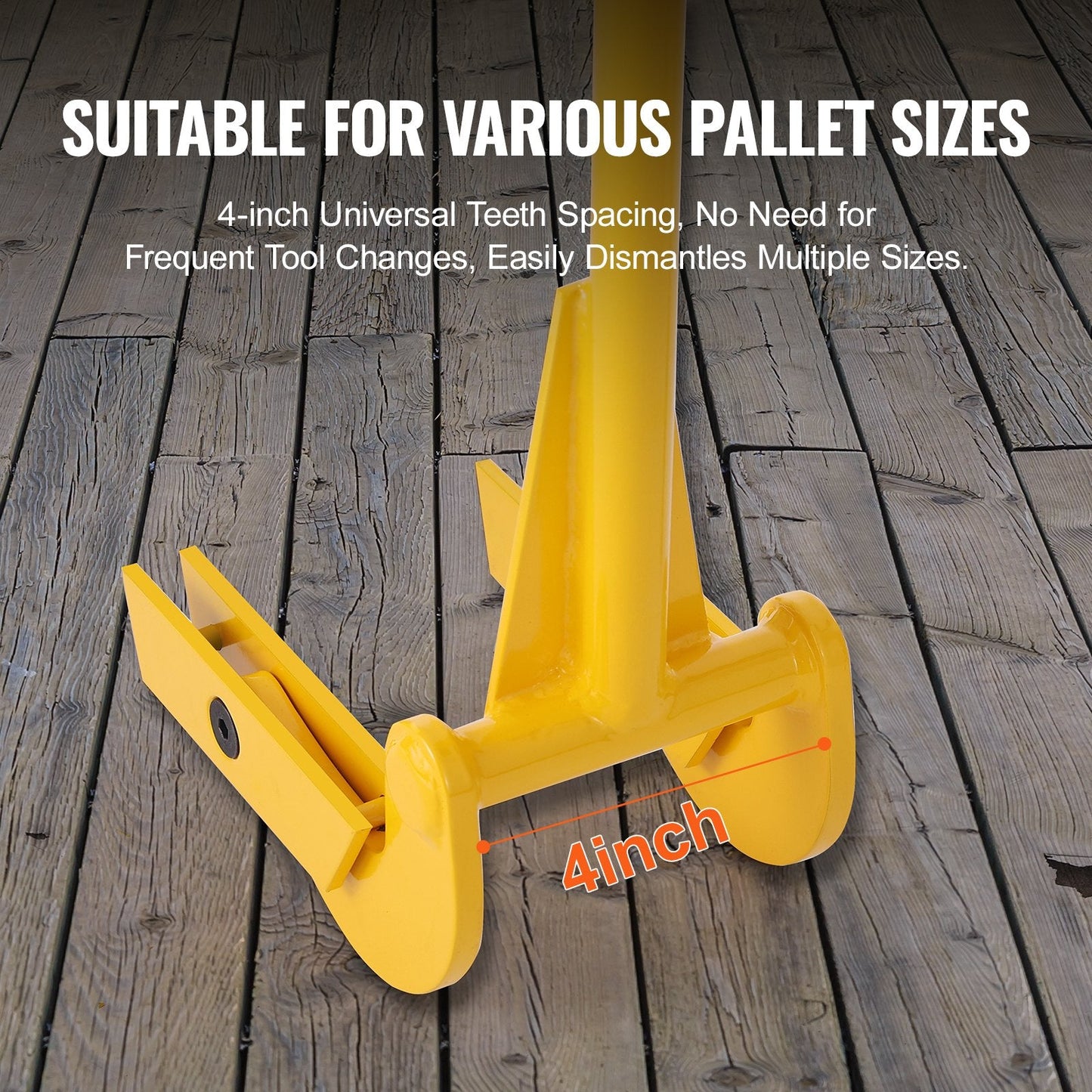 Heavy Duty Carbon Steel Pallet Buster, 104 cm Handle, 907 kg Capacity