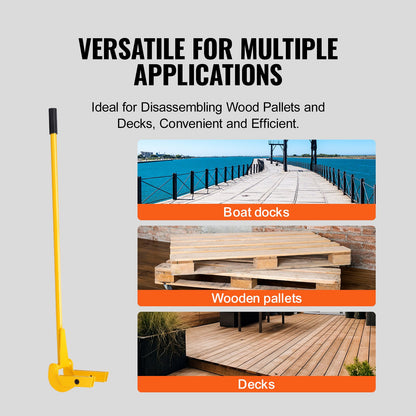 VEVOR Pallet Buster, 104 cm Handle, 907 kg Weight Capacity, Q235 Carbon Steel, Heavy