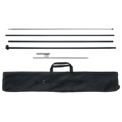 VEVOR Feather Flag Pole Kit Swooper Flag Pole Set 16.3 ft with A Ground Stake