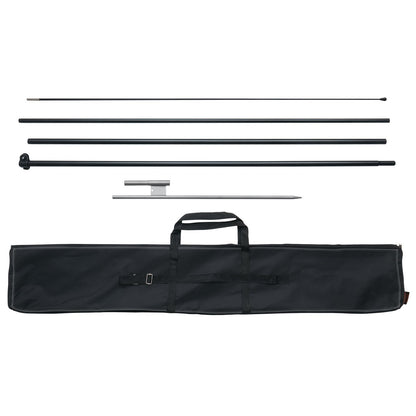 16.3 ft Swooper Flag Pole Set with Ground Stake, Durable & Easy to Install