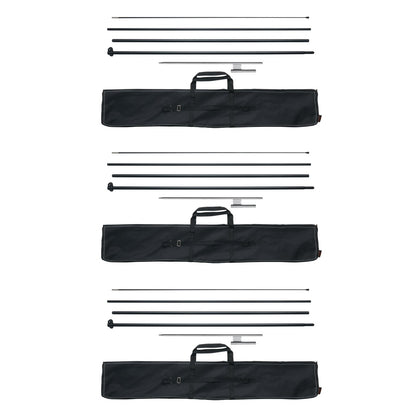 VEVOR Feather Flag Pole Kit 3 Packs Swooper Flag Pole 16.3 ft with Ground Stakes