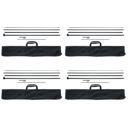 VEVOR Feather Flag Pole Kit 4 Packs Swooper Flag Pole 16.3 ft with Ground Stakes