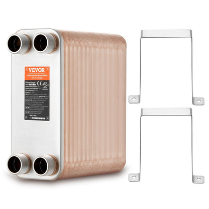 100 Plate Heat Exchanger, 4 Ports, 0.13x0.3m, Brazed Stainless Steel