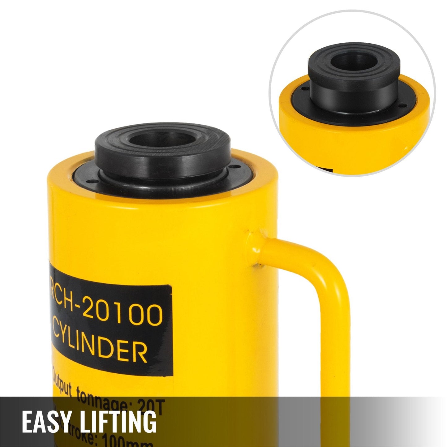 20-Ton Hydraulic Cylinder Jack, 0.1 Meter Stroke, Portable Pressure Pump