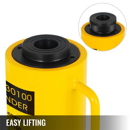 30-Ton Hollow Hydraulic Cylinder Jack with 10 cm Stroke for Industrial Use