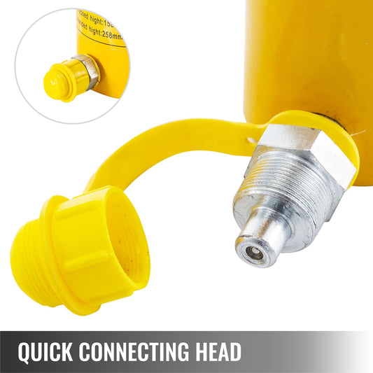 30T Hydraulic Cylinder Jack, 50mm Ram, 10.8kg Capacity, Versatile Use