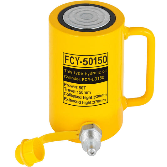 VEVOR Hydraulic Cylinder Jack 50T 6" Stroke Single Acting Hydraulic Cylinder Jack