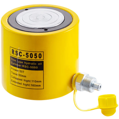 50T 2" Stroke Single Acting Hydraulic Cylinder Jack Ram