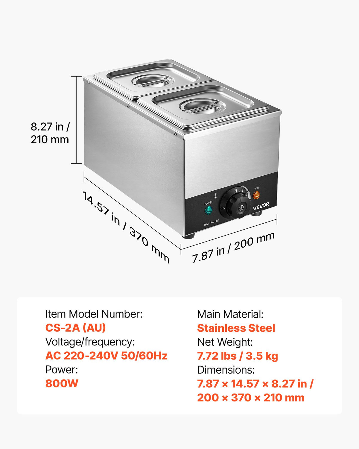 Chocolate Melting Machine, 2 Tanks 4 kg Choc Commercial Melter, 800W High Power, Water Bath Heating System, Stainless Steel Body, 30℃ to 85℃ Temp Range, Chocolate Warmer for Cheese Milk